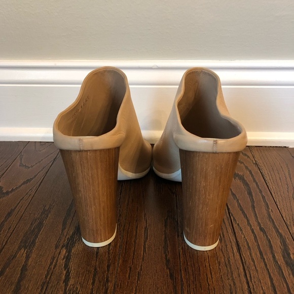 *NWOB* Vince. Women’s 10 Allison Leather Peep Toe Mule Heel in Nude - Picture 6 of 14